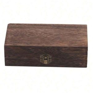 1pc Wooden Solid Color Jewelry Box, Desktop Storage Box Beige