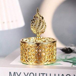 1/2PCS Gold-Color Jewelry Storage Box, Candy Jar Design, Treasure Bead Decoration, Organizer,Gift For Valentine's Day Multicolor