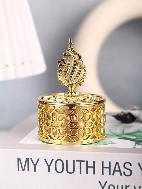 1/2PCS Gold-Color Jewelry Storage Box, Candy Jar Design, Treasure Bead Decoration, Organizer,Gift For Valentine's Day Multicolor